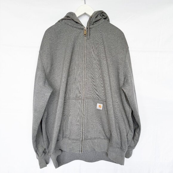 Carhartt Gray Zip Hoodie Sweater - Picture 1 of 8